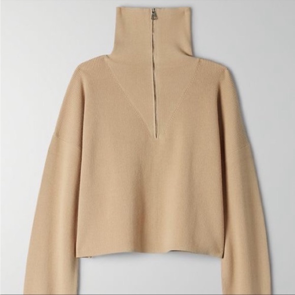 Aritzia Sweaters - Aritzia the Group by Babaton Rodin 1/2 zip sweater tan